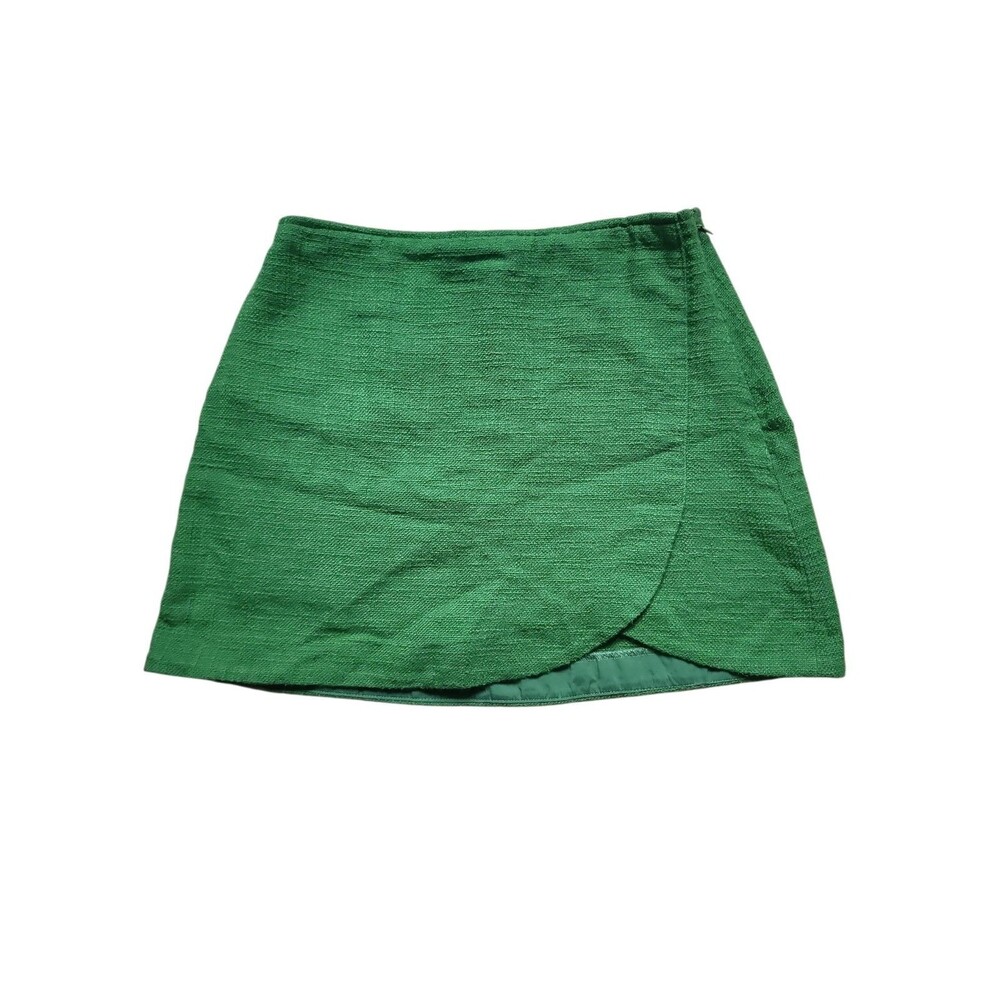 Abercrombie & Fitch Tulip Wrap  High Rise Micro Mini Skort Womens S Kelly Green